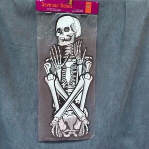 Vintage 55” skeleton jointed die cut NOS halloween